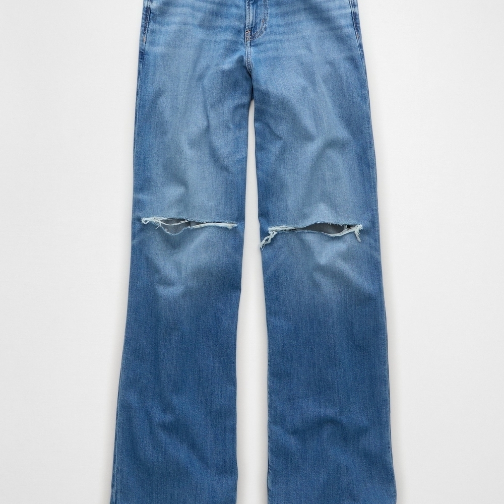 Women's Blue Distressed Jeans